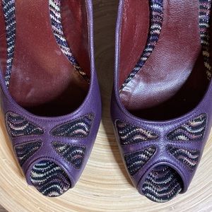 Missoni Purple Peep Toe Pump -Size 8.5